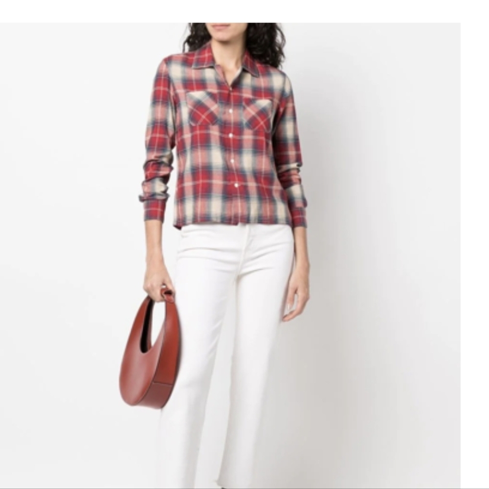 Ralph Lauren  RRL RUBY CHECK-PRINT SHIRT IN ROT - Picture 2 of 12